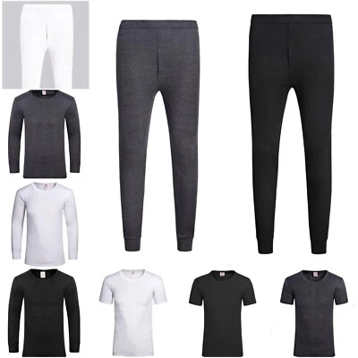 Mens Thermal Long Sleeve T-Shirt Warm Underwear Heat Control Long Johns & Shirts - Image 1 of 2