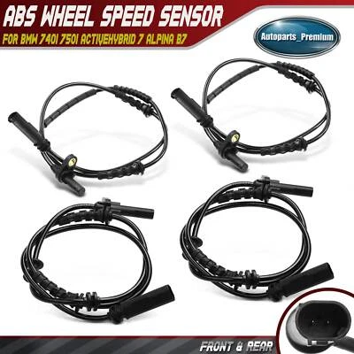 Sensor de velocidad de rueda ABS delantero y trasero para BMW 740i 750i ActiveHybrid 7 Alpina B7 Foto 1 de 4