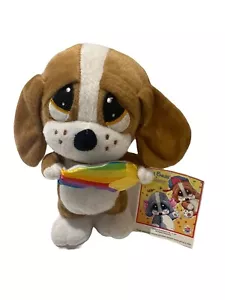 Nanco Plush Sad Sam & Honey Stuffed Puppy Dog Satin Rainbow Star Sad Eyes - Picture 1 of 8