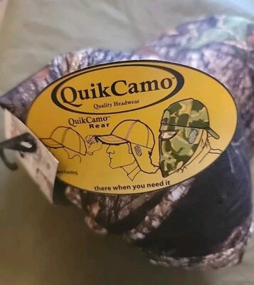QuikCamo Mossy Oak 2 In 1 Hat And Hunting Face Camouflage - Adult Adjustable - Image 1 of 4
