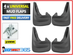 UNIVERSAL CAR RUBBER BLACK MUDFLAPS SET OF 4 FRONT REAR QUALITY MUD FLAPS #20-45 - Picture 1 of 3