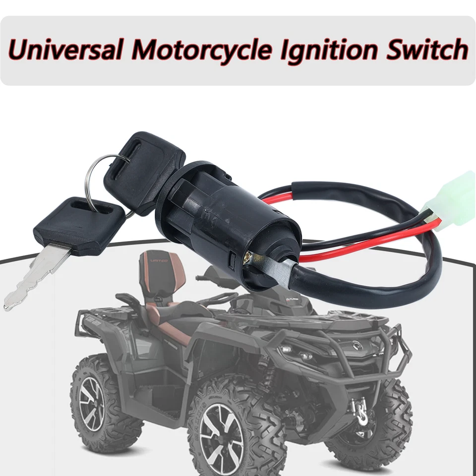 Universal Motorcycle ATV Bike 2 Wire Ignition Barrel Key Quad On/Off Switch AUS - image 1 of 4