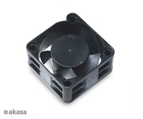 Akasa AK-4020MS 40 x 20mm Low Noise Fan 12v, 3-pin, Medium Speed Black - Image 1 of 1