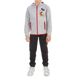 Disney Mickey Mouse Zip Up Jacket Hoodie & Pants Sweatsuit Jogger Set Sz 5/6 NWT