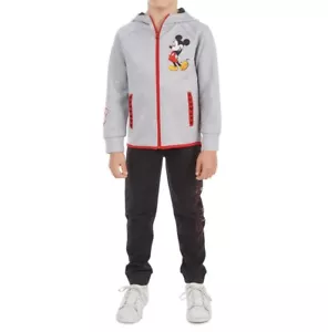 Disney Mickey Mouse Zip Up Jacket Hoodie & Pants Sweatsuit Jogger Set Sz 4T NWT - Picture 1 of 4