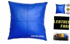  Lambskin Leather Cushion Pillow Cover () 18x18 Blue