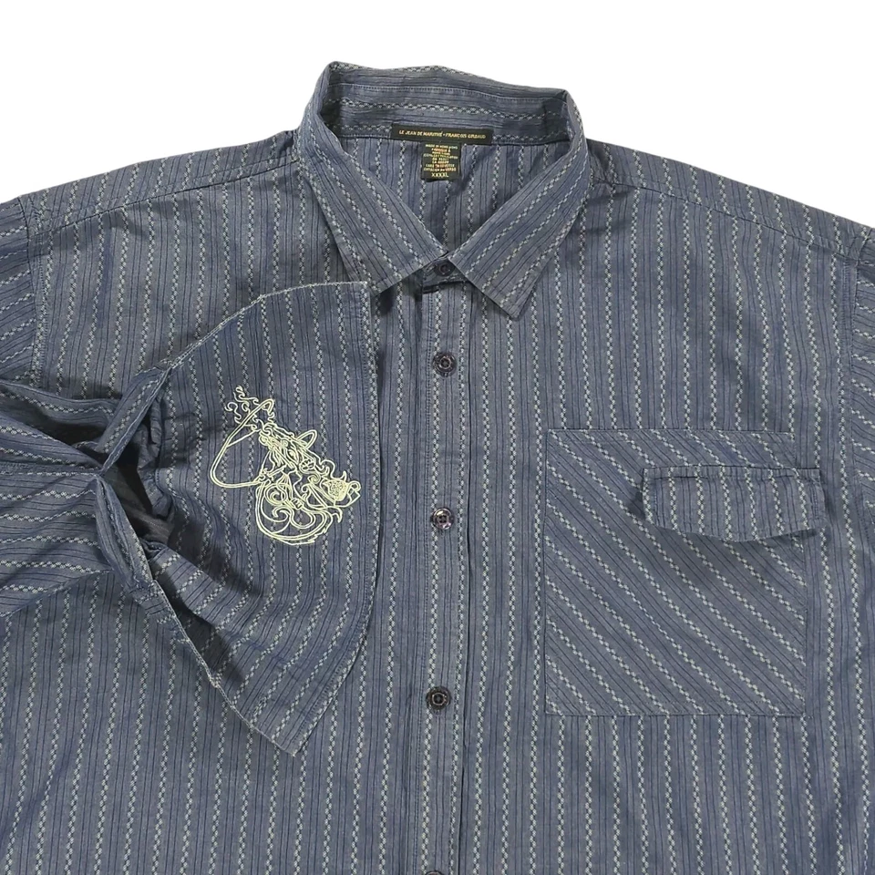 Marithe Francois Girbaud Shirt Mens 4XL Blue French Cuff Dress Casual Designer - Image 1 of 4