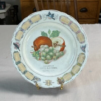 Antigua placa de calendario 1918 - D.E. Publicidad MCNICOL - Smith & Brown Quebec Foto 1 de 4