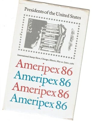 1986 U.S AMERIPEX 86 Four Presidential Sheets of 9 Sc#2216-19 M/NH/H/OG Scarce! - Image 1 of 4