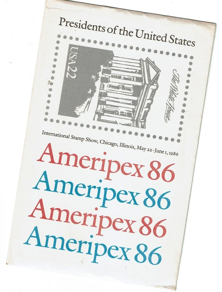 1986 U.S AMERIPEX 86 Four Presidential Sheets of 9 Sc#2216-19 M/NH/H/OG Scarce! - Image 1 of 4