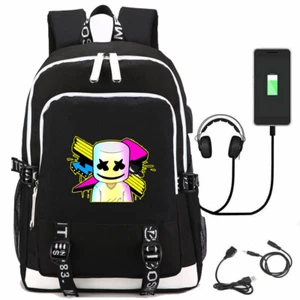 Marshmello DJ USB Luminoso Suave Mochila Bolso de Hombro Mochila Bolso de Estudiante - Imagen 1 de 8