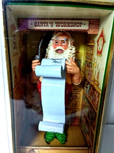 Ornement souvenir Hallmark "CHECKING IT TWO" édition spéciale Père Noël avec boite vintage - Photo 1/6