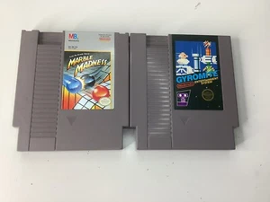 Lot Of 2 Games Gyromite & Marble Madness Nintendo NES Cart Only TESTED WORKING - Picture 1 of 4