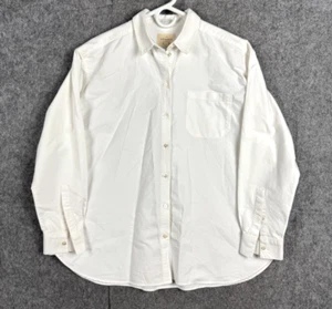 Sezane Shirt Blouse Top Women's 38 White Button Up 100% Cotton Long Sleeve - Imagen 1 de 10
