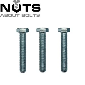 7/16" UNF SET SCREWS FULLY THREADED HEXAGON BOLTS ZINC PLATED - Picture 1 of 2