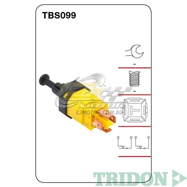 INTERRUPTOR DE LUZ DE FRENO TRIDON PARA Daewoo Leganza 07/97-04/99 2.0L (C20SED) TBS099 Foto 1 de 1