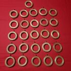 Set of 28  Antique Wood Round Curtain Rod Rings