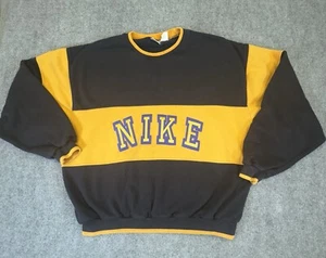 Retro Nike Sweater Mens Size Large Embroidered Logo 90s Pullover Long Sleeve - Picture 1 of 11