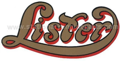 Lister Stationary Engine Fuel Tank Water Slide Transfer Decal - Lister Logo
