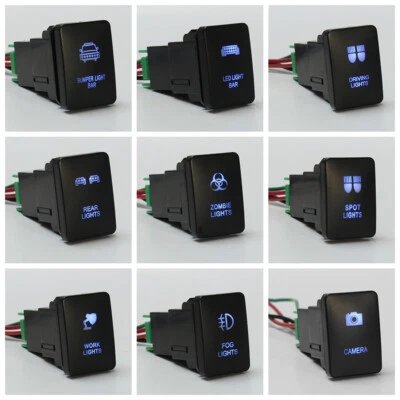 LED Light Push Switch Short For Toyota Landcruiser Prado Hilux Mitsubishi Triton - image 1 of 4