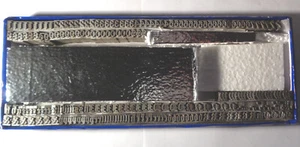 15 PT. VECCHIA STAMPA TIPOGRAFIA INGLESE TIPO FONT NUMERI BLOCCHI 1/4" incompleta - Foto 1 di 1