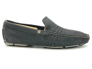 Ugg Bel Air Venetian Perf Navy Leather Slip On Driving Loafers Mens 8 EE Wide - Picture 1 of 10