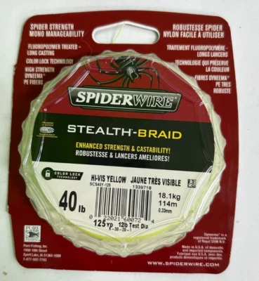Línea de pesca SpiderWire Stealth-Braid 40 lb 125 yardas Foto 1 de 2
