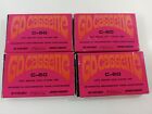 Early 1970s GO CASSETTE Blank Mailable Tapes lot (4) - 60 minutes C-60 Mail Away