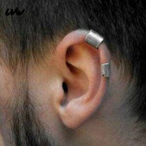 Ohrringe aus Edelstahl für Herren und Damen Ohrringe ohne Perforation Silber