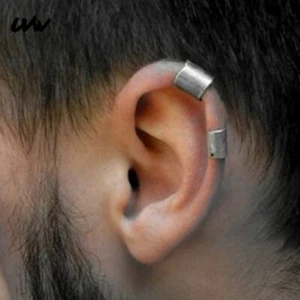 Pendientes De Acero Inoxidable Para Hombre Y Mujer Aretes Sin Perforación Plata - Imagen 1 de 12