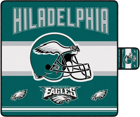 NFL Philadelphia Eagles Beach Blanket Waterproof Outdoor Picnic 45''×45'' Cover