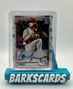 2020 Bowman Chrome Ethan Lindow 1st Bowman RC Auto CPA-EL - Picture 1 of 2