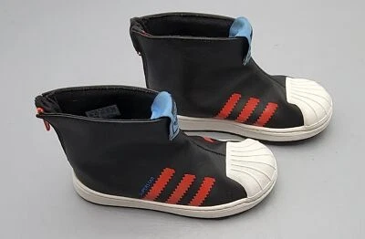 Adidas Superstar 360 Rain Boot J Kids Sz 9 Black Bright Red #S23970 - Image 1 of 4