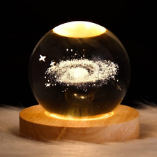 3D Nebula Crystal Ball Night Light Ball Projection Lamp Planet Model,3D Crystal 