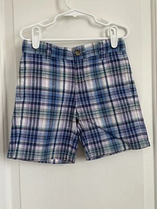 Janie and Jack boys 5 multi color plaid linen blend shorts Easter 2, 2020 EUC - Picture 1 of 4