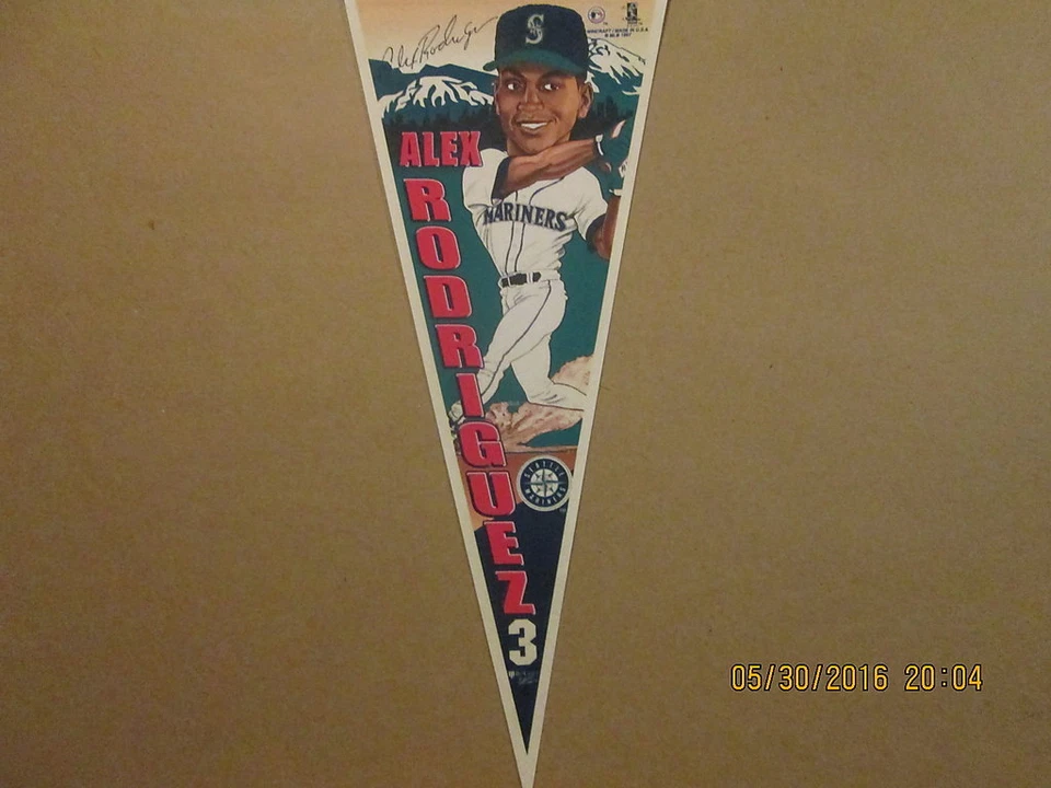 MLB Seattle Mariners Alex Rodriguez Style #2 Pennant Foto 1 de 1