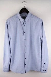 Peak Performance Men Casual Shirt Blue Cotton size L - Picture 1 of 6