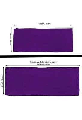 100 Spandex Stretch Chair Cover Sashes Bows Wedding Party Decoration - PURPLE - Image 1 of 4