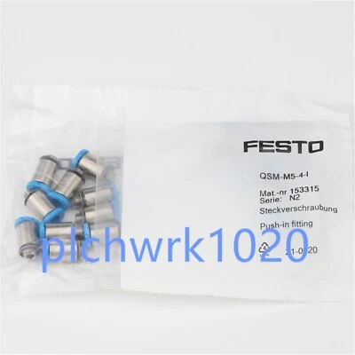 5 PCS NEW FESTO push-in connector QSM-M5-4-I 153315 - Image 1 of 4