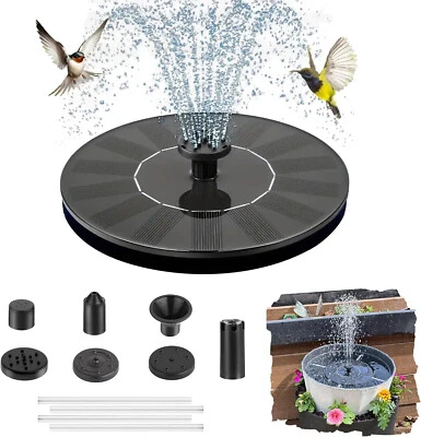 Fuente de Energía Solar Pájaro Bomba de Baño Actualización Fuente Solar Decoración con 4 Boquillas Foto 1 de 4