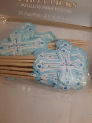 Пасхальный религиозный крест 72 медиаторы для кексов украшение для торта воскресная школа веселые поделки - Изображение 1 из 2