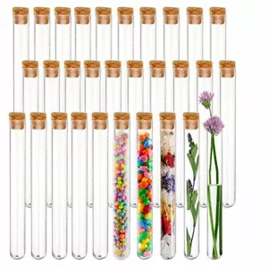 10-100pcs 20ml 15x150mm Glass Tubes with Cork Stoppers Wedding Party Favors - Picture 1 of 15