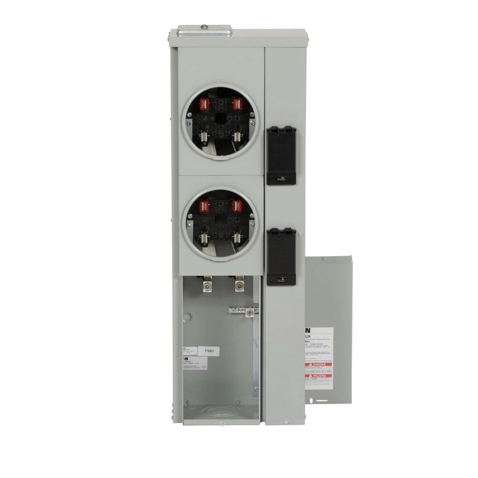 EATON 200 Amp 2-Gang Position 125A  Meter Socket 1MP2122R EUSERC as WP2211 RING - Image 1 of 4