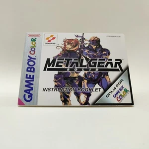Metal Gear Solid Game Boy Color - solo libretto, originale - Foto 1 di 7