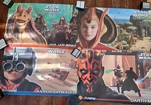 1999 Star Wars Episode 1, 4 Store Display Posters Pepsi And Lays Advertising - Picture 1 of 7