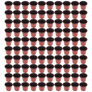100pcs 13*11*9cm Round plastic plant pot Biodegradable Fibre Seedling Nursery - Picture 1 of 12