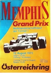 Póster original vintage MEMPHIS GP WC F1 AUSTRIA 1973 - Imagen 1 de 1