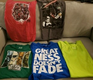 Lot of 5 Boys XXL (16) Graphic Star Wars Themed (3), Solid (1), Novelty (1) - Picture 1 of 3