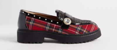 Torrid Betsey Johnson Plaid Buckle Loafers size 9.5 (WW - WIDE WIDTH) New in Bag - Image 1 of 4