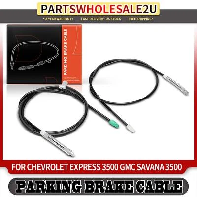 2x Cable de freno de estacionamiento trasero derecho y derecho para Chevrolet Express 3500 GMC Savana 4500 Foto 1 de 4